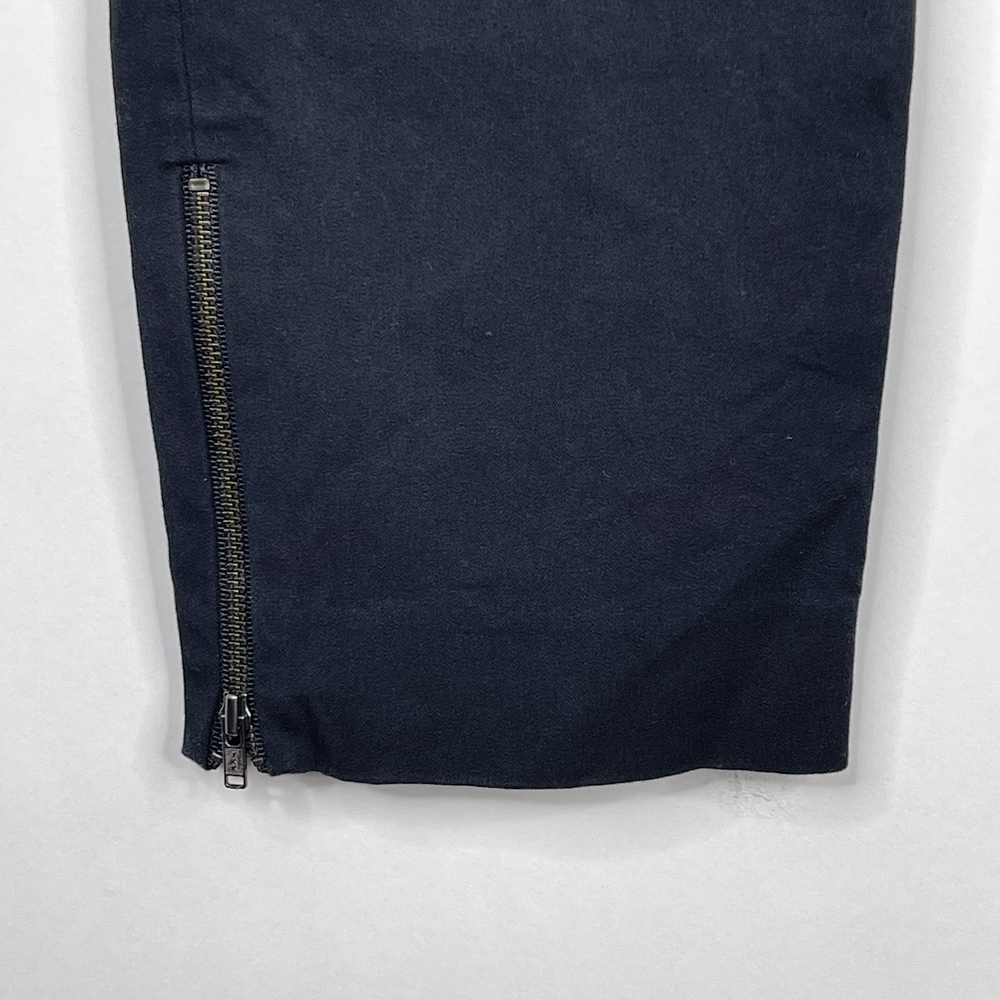 2/$30 Eileen Fisher Ankle Zip Crop Chino Pants Black Side Zip Pockets #6682 - Picture 7 of 13